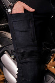 4SR motorcycle jeans Club Sport Black pocket with magnet