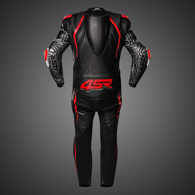 4SR 1PC Racing Diablo Airbag motorcycle suit black red back